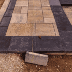 walkway installation Des Moines residential paver path front yard curb appeal by Escape Landscaping