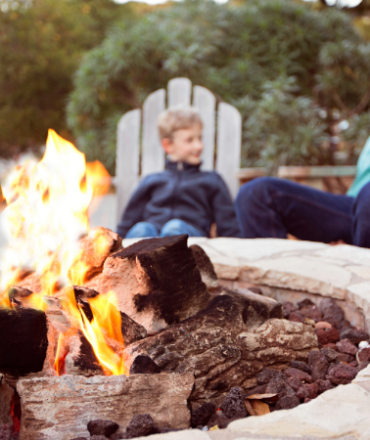 Fire pit and hardscaping in Iowa